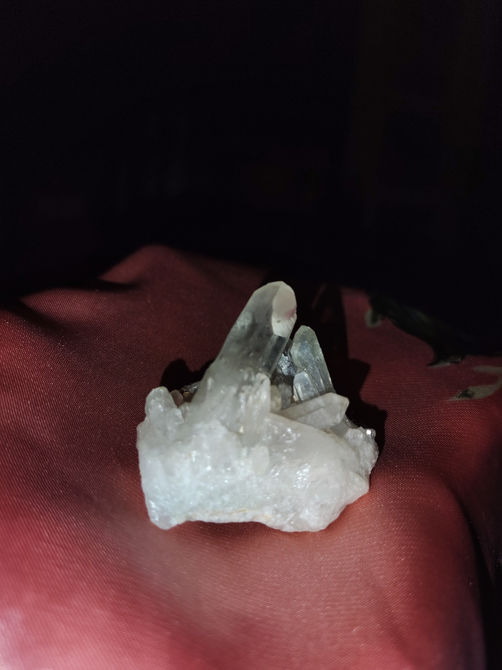 Natural Clear Quartz Cluster Necklace Pendant - White Crystal Jewelry